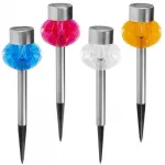 Lampa solara de gradina, LED 4 culori, otel, 9x36 cm GartenVIP DiyLine