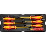 Set surubelnite izolate, late si cruce, cu creion de faza, sertar TIP A (385x150 mm) pentru dulap mobil, PH0-2, 3-5.5 mm, 60-125 mm, 7 elemente, RICHMANN EXCLUSIVE GartenVIP DiyLine