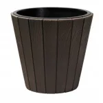 Ghiveci decorativ de flori, rotund, maro, 40/54 L, 48.8x45.7 cm, Woode GartenVIP DiyLine