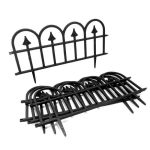 Gard de gradina decorativ, plastic negru gothic, set 4 buc, 60x31 cm GartenVIP DiyLine