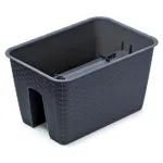 Ghiveci decorativ de flori, dreptunghiular, pentru balustrade, antracit, 39.6x27.2x22.5 cm, Ratolla Railing  GartenVIP DiyLine