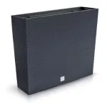 Jardiniera decorativa, imitatie ratan, antracit, 58x18x49.8 cm, Rato Case GartenVIP DiyLine