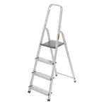 Scara aluminiu, 3 trepte, platforma, max 125 kg, 1.45 m, Drabest GartenVIP DiyLine