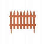 Gard de gradina decorativ, din plastic, maro deschis, set 7 buc, 3.2 m x 35 cm GartenVIP DiyLine