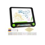 Tableta grafica/desenat, magnetica, pentru copii, 4 markere, LED, 3xAAA, 24.5x21x2 cm GartenVIP DiyLine