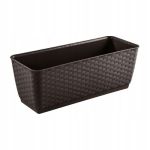 Jardiniera decorativa, Prosperplast, imitatie ratan, maro, 49.2x17.2x17.4 cm GartenVIP DiyLine