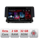 Navigatie dedicata Honda Civic 2016-2020 D-669 Lenovo Octa Core cu Android Radio Bluetooth Internet GPS WIFI DSP 2+32 GB 4G KIT CarStore Technology