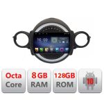 Navigatie dedicata Mini 2007-2011 Octa Core cu Android Radio Bluetooth Internet GPS WIFI DSP 8+128GB 4G Kit-mini-01+EDT-E609 CarStore Technology