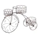 Suport metalic pentru ghivece flori, Strend Pro, model bicicleta, 3 suporturi, 60x21x42 cm GartenVIP DiyLine