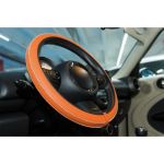 Husa volan Artisan , Handmade, din piele sintetica, diametru 37-39 cm , Culoare Orange AutoDrive ProParts