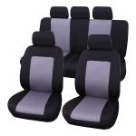 Set huse scaune auto Lisboa Carpoint 9 buc gri-negru AutoDrive ProParts