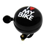 Claxon bicicleta I Love My Bike negru 60mm , sonerie bicicleta AutoDrive ProParts