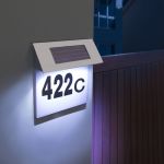 Placa numar casa iluminata LED, incarcare solara, carcasa din INOX FAVLine Selection