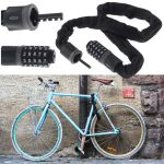Antifurt bicicleta, Dispozitiv de blocare biciclete, Cifru cu 5 digits, lungime 90cm, culoare Neagra FAVLine Selection