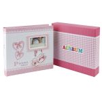 Album foto baby milo personalizabil, 200 poze format 10x15 cm, cutie culoare roz MultiMark GlobalProd