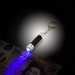 Breloc cu lumina uv, 3 led-uri, mini lanterna, 365 nm, negru MultiMark GlobalProd