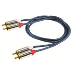 Cablu audio, 2 mufe rca  la 2 mufe rca, contacte aurite, lungime 1 m MultiMark GlobalProd