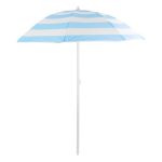 Umbrela plaja, Strend Pro, cu inclinatie, model dungi, albastru marin si alb, 180 cm GartenVIP DiyLine