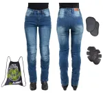 Pantaloni Moto Femei Jeans W-TEC Lustipa FitLine Training