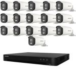 Kit de supraveghere Hikvision 16 camere 5MP ColorVu, Color noaptea 40m, DVR cu 16 canale 8MP SafetyGuard Surveillance