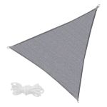 Copertina parasolar, Springos, triunghiulara, cu sfori pentru montare, inele metalice, gri, 5x5x5 m GartenVIP DiyLine