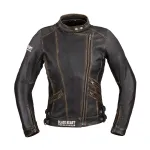 Geaca Moto Piele pentru Femei W-TEC Black Heart Lizza FitLine Training