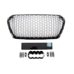 Grila Centrala Audi A4 B9 8W (2016-2018) Sedan Avant RS Design Negru Lucios Performance AutoTuning