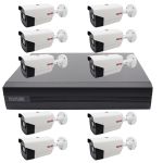 Sistem de supraveghere 10 camere Rovision oem Hikvision 2MP Full HD, IR 40m, DVR Pentabrid 16 canale, inteligenta artificiala SafetyGuard Surveillance