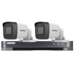 Sistem supraveghere Hikvision 2 camere 5MP, lentila 2.8mm, IR 30m, DVR 4 canale 5MP, AUDIO SafetyGuard Surveillance