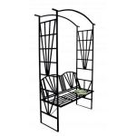 Arcada metalica, pergola, pentru gradina, cu banca, 114x45x208 cm GartenVIP DiyLine