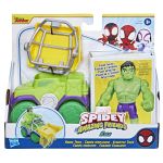SPIDEY PRIETENII EXTRAORDINARI SET MASINUTA SI FIGURINA SI ACCESORIU HULK SuperHeroes ToysZone
