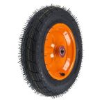 Roata roaba - TT - rulment - mixt - janta stea portocalie - 3.50-8 8PR PowerTool TopQuality
