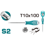 TOTAL - SURUBELNITA TORX-TX T10 - 5.0MM - 100MM - S2 (INDUSTRIAL) PowerTool TopQuality