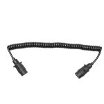 Cablu spiral 2.5m cu 2 stechere tata din plastic, 7 pini pentru priza auto remorca DISGB95 Automotive TrustedCars