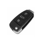 Husa cheie briceag 3 butoane silicon negru compatibila  VW Cod:V3B Automotive TrustedCars