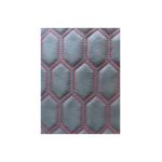 Material imitatie piele tapiterie hexagon  negru /cusatura rosie  Cod: Y06NR Automotive TrustedCars