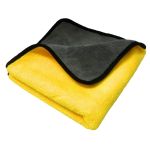 Laveta din microfibra, super absorbanta, pentru lustruit, 40 cm x 40 cm. gri cu galben Automobile ProTravel