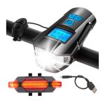 Vitezometru Digital cu lampa Fata + Spate + Claxon cu 6 sunete, waterproof, pentru bicicleta, model AVX-WT-CBL-1X FAVLine Selection