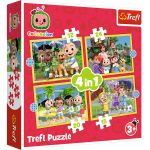 PUZZLE TREFL 4IN1 COCOMELON PREZENTAREA FAMILIEI SuperHeroes ToysZone