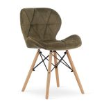 Scaun stil scandinav, Artool, Lago, catifea, lemn, maro, 47x52.5x74 cm GartenVIP DiyLine