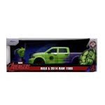 JADA MARVEL SET FIGURINA HULK SI MASINUTA METALICA RAM 1500 2014 SCARA 1:24 SuperHeroes ToysZone