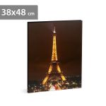 Tablou Decorativ cu Iluminare LED, Turnul Eiffel, Baterii 2xAA, 38x48cm