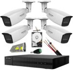 Sistem supraveghere Hikvision 4 camere Turbo HD 2MP IR 40m DVR 4 canale 2MP HDD 500GB Accesorii incluse SafetyGuard Surveillance