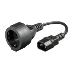 Cablu alimentare IEC - SCHUKO, 20 cm IEC-SCHUKO-20 SafetyGuard Surveillance