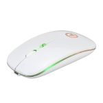 Mouse Nou YINDIAO A2, 1600dpi, 4 Butoane, RGB, Alb, Wireless NewTechnology Media