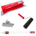 Set gletiera profesionala, inox, 80 cm x 0.3 mm, suport, maner prelungitor, rola gletuit GartenVIP DiyLine