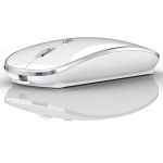 Mouse Nou ABL-M3, 1600dpi, 4 Butoane, Alb, Wireless, USB-A + USB-C Reciever NewTechnology Media