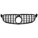 Grila Centrala Mercedes C-Class C63 W205 Sedan S205 T-Modell A205 Cabriolet C205 Coupe (03.2018-2020) GTR Panamericana Negru Lucios Performance AutoTuning