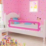 Balustradă de siguranță pentru pat de copil, roz, 150x42 cm GartenMobel Dekor