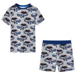 Pijamale pentru copii cu mâneci scurte, gri, 140 GartenMobel Dekor